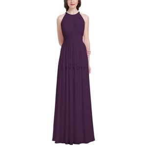Plum Purple Bill Levkoff Formal Chiffon Maxi Dress